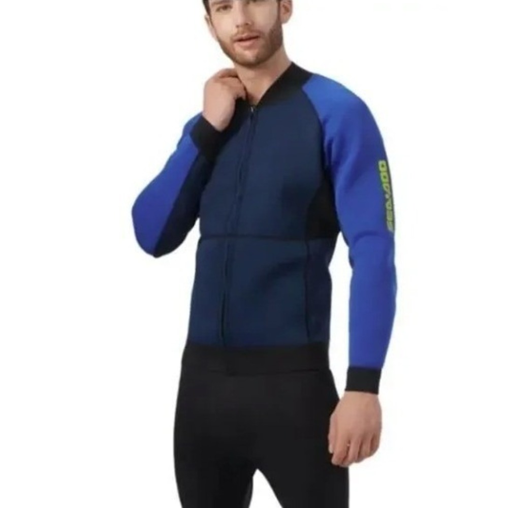 Sea-Doo Montego Wetsuit Jacket M NEW Mens Blue Black Neoprene PWC 286817‎